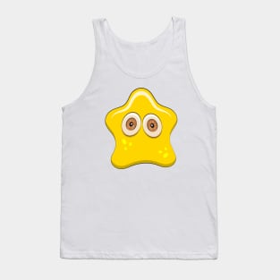 Cutie Slime Face Yellow Big Eyes Tank Top